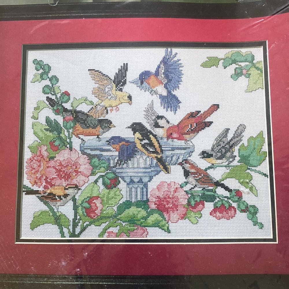 Bird Bath Counted Cross-Stitch Kit